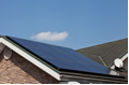 Grid-tie solar panel array on Florida home rooftop