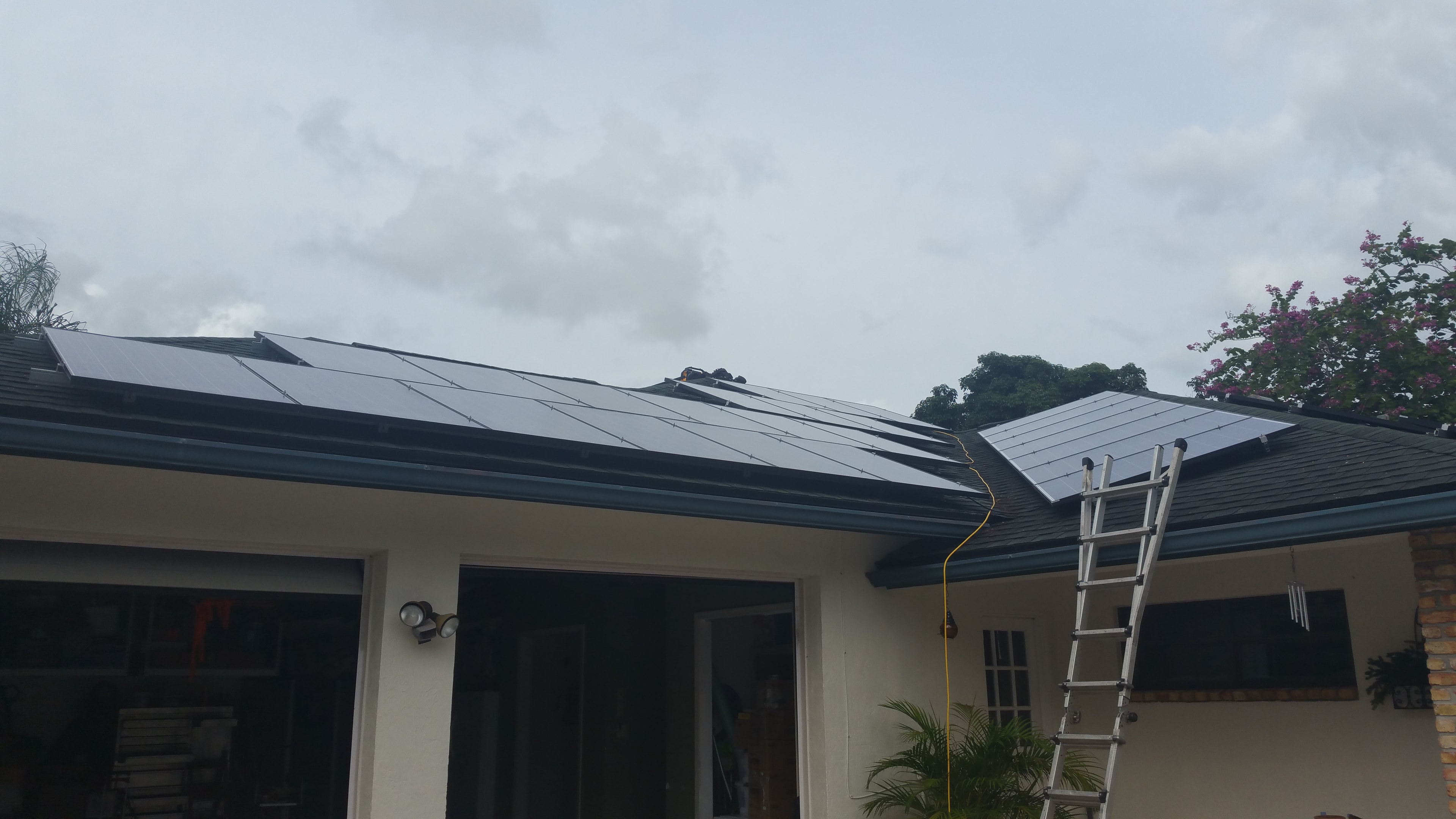 Tilt mount solar panel installation
